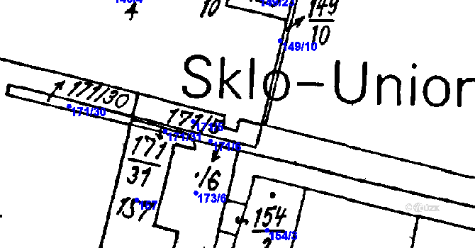 Parcela st. 171/33 v KÚ Vlkýš, Katastrální mapa