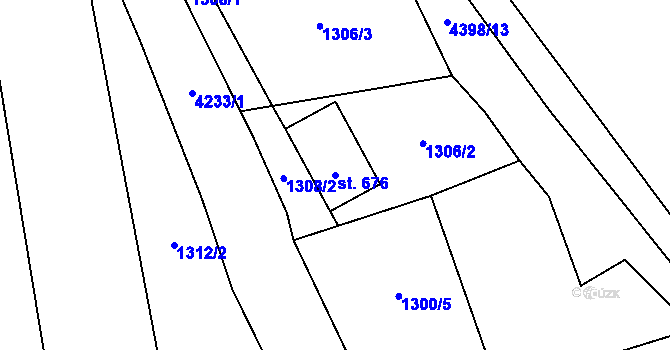 Parcela st. 676 v KÚ Heřmanovice, Katastrální mapa