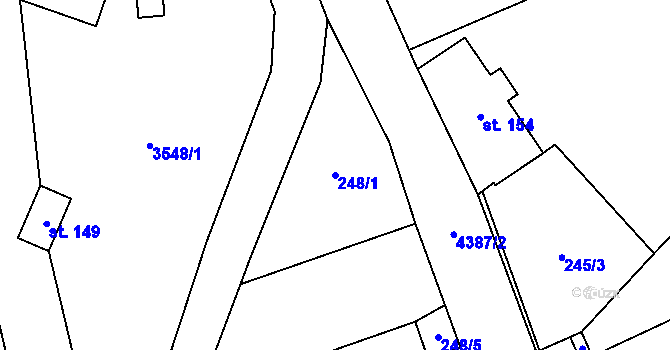 Parcela st. 248/1 v KÚ Heřmanovice, Katastrální mapa
