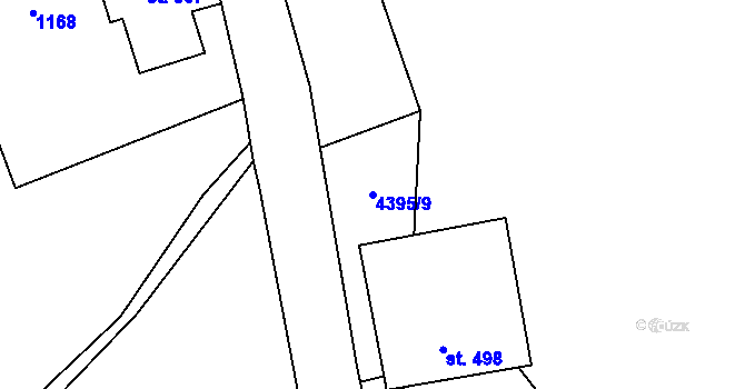 Parcela st. 4395/9 v KÚ Heřmanovice, Katastrální mapa