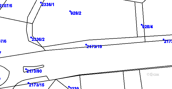 Parcela st. 2173/19 v KÚ Heřmanův Městec, Katastrální mapa