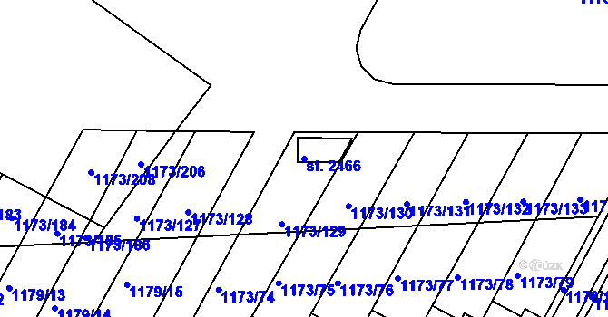 Parcela st. 2466 v KÚ Heřmanův Městec, Katastrální mapa