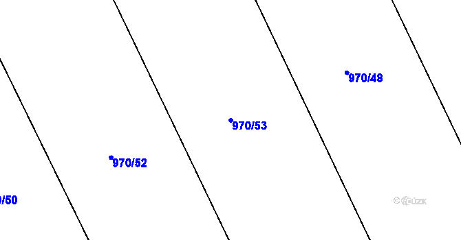 Parcela st. 970/53 v KÚ Heřmanův Městec, Katastrální mapa