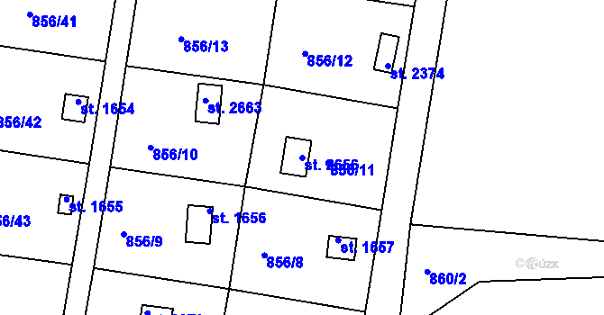 Parcela st. 2656 v KÚ Heřmanův Městec, Katastrální mapa
