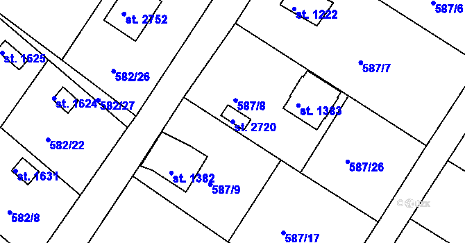 Parcela st. 2720 v KÚ Heřmanův Městec, Katastrální mapa