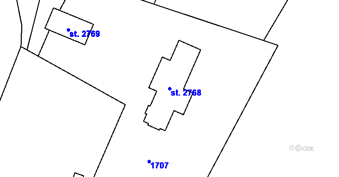 Parcela st. 2768 v KÚ Heřmanův Městec, Katastrální mapa