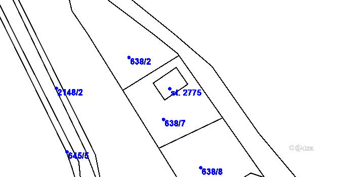 Parcela st. 2775 v KÚ Heřmanův Městec, Katastrální mapa