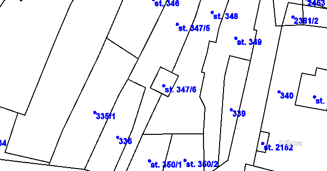 Parcela st. 347/6 v KÚ Heřmanův Městec, Katastrální mapa