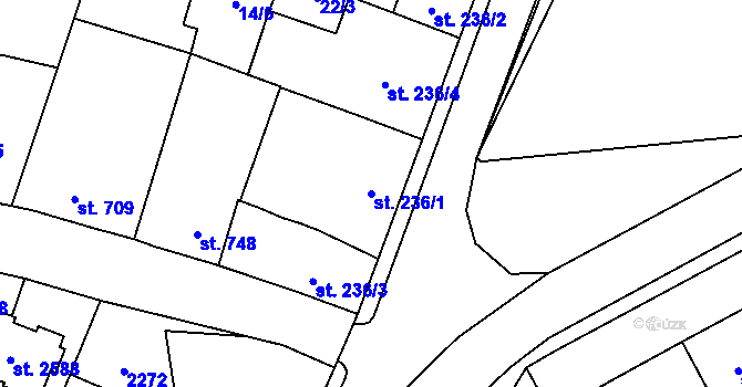 Parcela st. 236/1 v KÚ Heřmanův Městec, Katastrální mapa