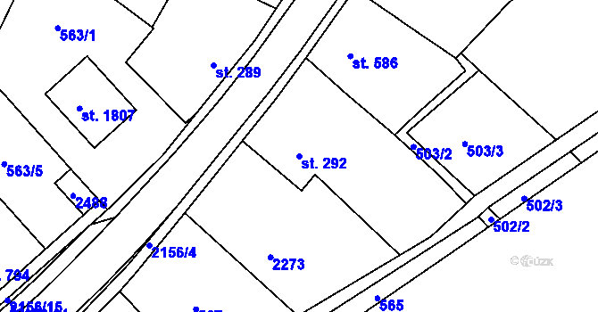 Parcela st. 292 v KÚ Heřmanův Městec, Katastrální mapa