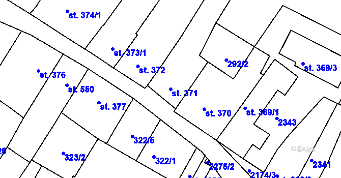 Parcela st. 371 v KÚ Heřmanův Městec, Katastrální mapa