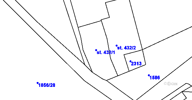 Parcela st. 432/1 v KÚ Heřmanův Městec, Katastrální mapa