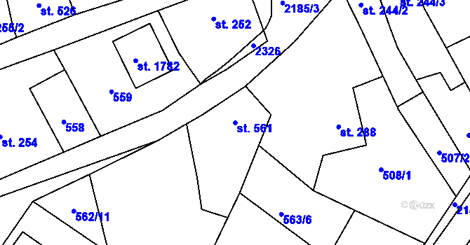 Parcela st. 561 v KÚ Heřmanův Městec, Katastrální mapa