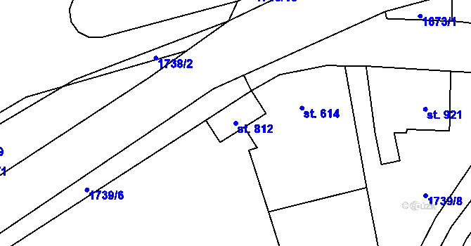 Parcela st. 812 v KÚ Heřmanův Městec, Katastrální mapa
