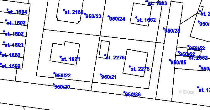 Parcela st. 2276 v KÚ Heřmanův Městec, Katastrální mapa