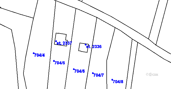 Parcela st. 2336 v KÚ Heřmanův Městec, Katastrální mapa