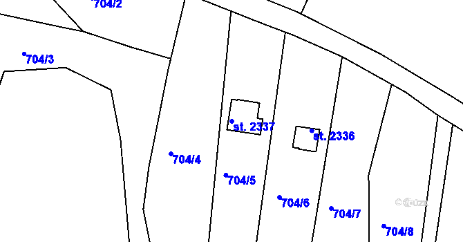 Parcela st. 2337 v KÚ Heřmanův Městec, Katastrální mapa