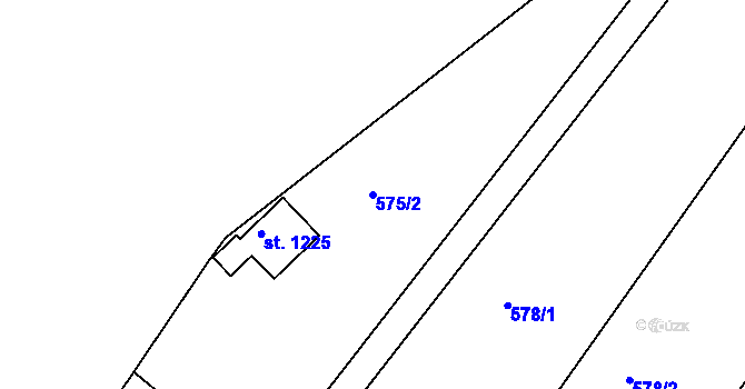 Parcela st. 575/2 v KÚ Heřmanův Městec, Katastrální mapa
