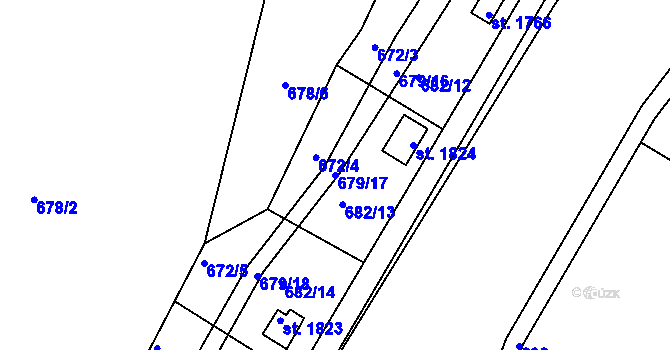 Parcela st. 679/17 v KÚ Heřmanův Městec, Katastrální mapa