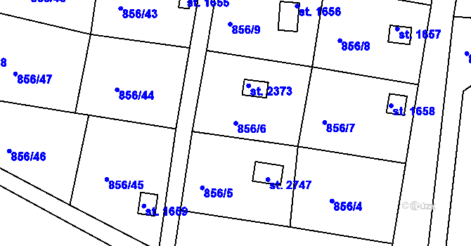Parcela st. 856/6 v KÚ Heřmanův Městec, Katastrální mapa