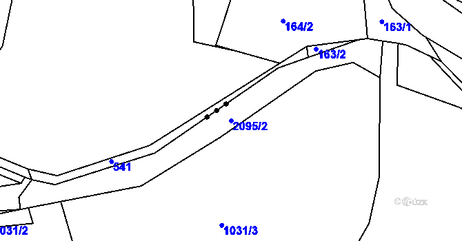Parcela st. 2095/2 v KÚ Heřmanův Městec, Katastrální mapa