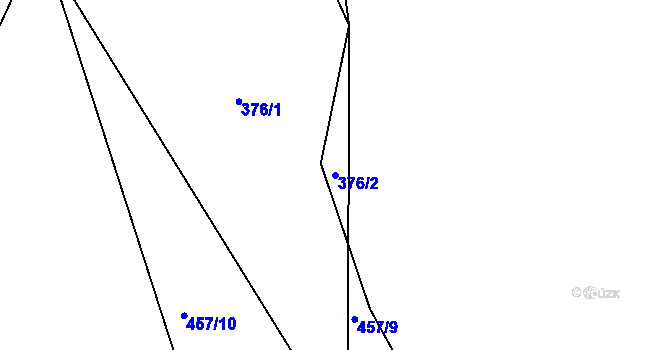 Parcela st. 376/2 v KÚ Chotěnice, Katastrální mapa