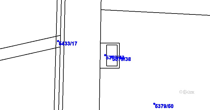 Parcela st. 5379/43 v KÚ Hevlín, Katastrální mapa