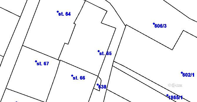 Parcela st. 65 v KÚ Hlasivo, Katastrální mapa