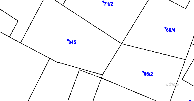 Parcela st. 66/5 v KÚ Březina u Jičína, Katastrální mapa