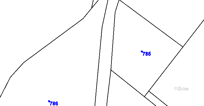 Parcela st. 496/13 v KÚ Hlásná Lhota u Jičína, Katastrální mapa