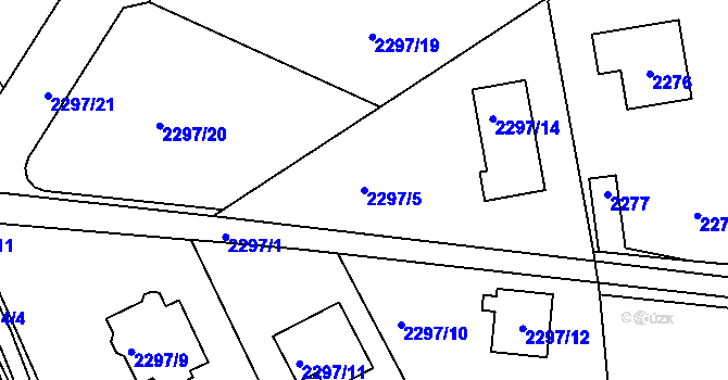 Parcela st. 2297/5 v KÚ Hlásná Třebaň, Katastrální mapa