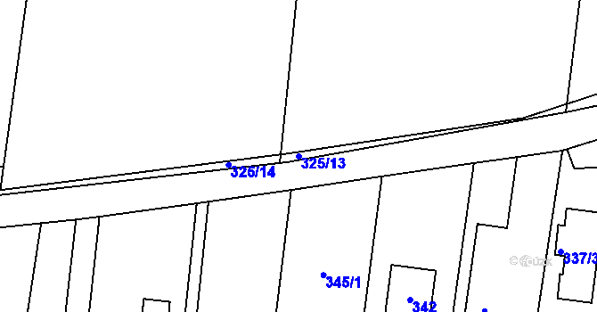 Parcela st. 325/13 v KÚ Hlásná Třebaň, Katastrální mapa