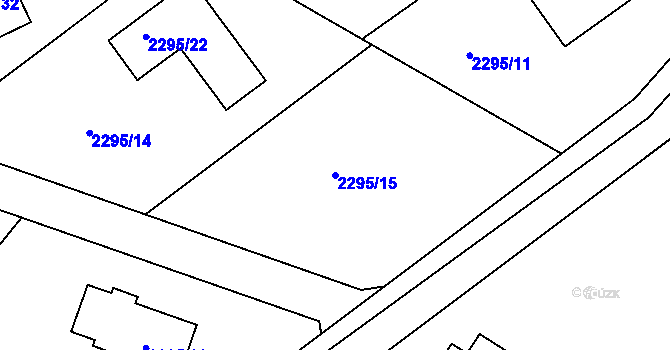Parcela st. 2295/15 v KÚ Hlásná Třebaň, Katastrální mapa