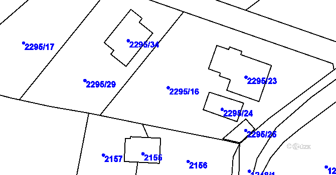 Parcela st. 2295/16 v KÚ Hlásná Třebaň, Katastrální mapa