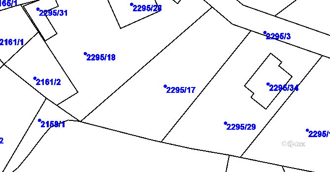 Parcela st. 2295/17 v KÚ Hlásná Třebaň, Katastrální mapa