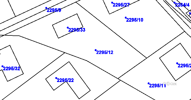 Parcela st. 2295/12 v KÚ Hlásná Třebaň, Katastrální mapa