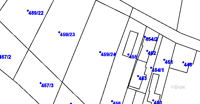 Parcela st. 459/24 v KÚ Hlásná Třebaň, Katastrální mapa