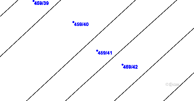 Parcela st. 459/41 v KÚ Hlásná Třebaň, Katastrální mapa