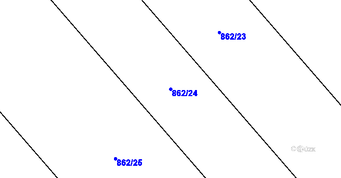 Parcela st. 862/24 v KÚ Hlavnice, Katastrální mapa