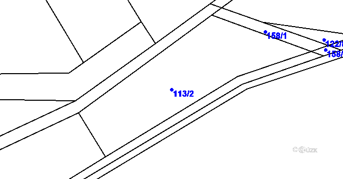 Parcela st. 113/2 v KÚ Častonice, Katastrální mapa
