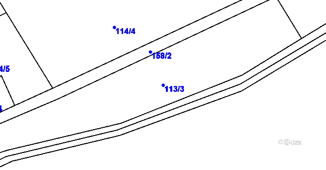 Parcela st. 113/3 v KÚ Častonice, Katastrální mapa