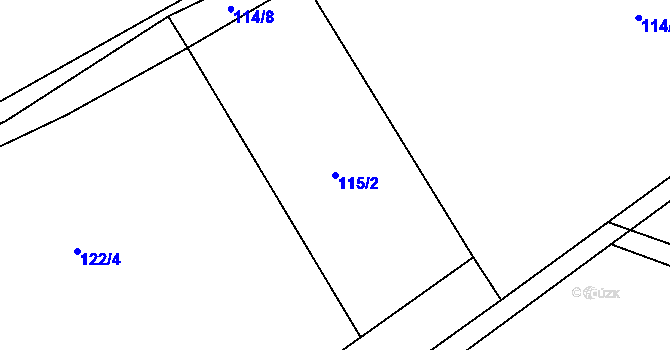 Parcela st. 115/2 v KÚ Častonice, Katastrální mapa