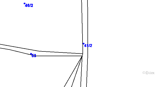 Parcela st. 41/2 v KÚ Častonice, Katastrální mapa
