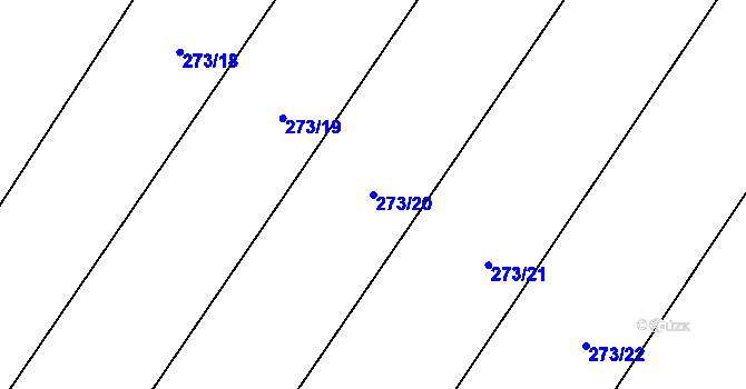 Parcela st. 273/20 v KÚ Horní Staňkov, Katastrální mapa