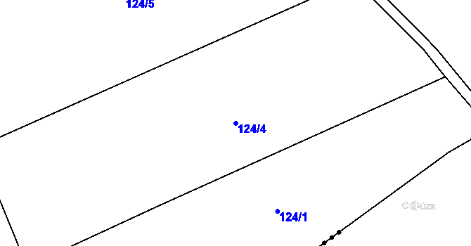 Parcela st. 124/4 v KÚ Pích, Katastrální mapa