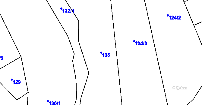 Parcela st. 133 v KÚ Pích, Katastrální mapa