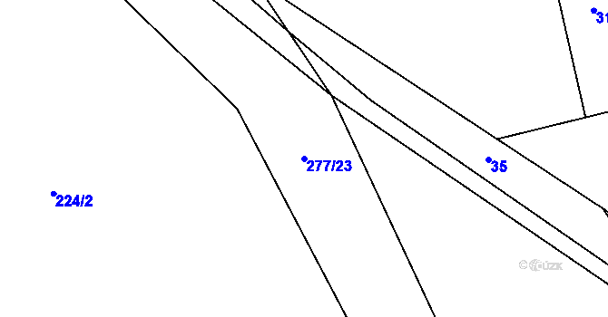 Parcela st. 277/23 v KÚ Týnec u Hliněného Újezdu, Katastrální mapa
