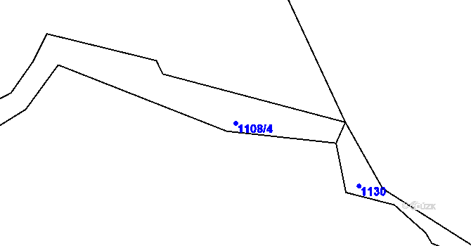 Parcela st. 1108/4 v KÚ Hlinka, Katastrální mapa