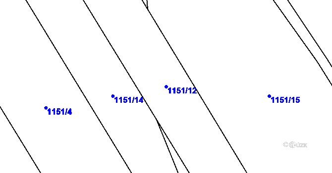 Parcela st. 1151/12 v KÚ Hlinka, Katastrální mapa