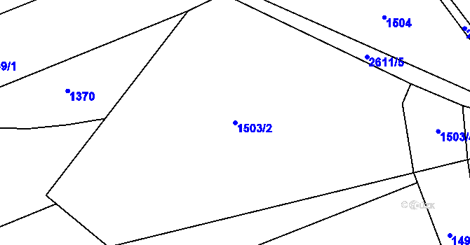 Parcela st. 1503/2 v KÚ Hlinsko v Čechách, Katastrální mapa